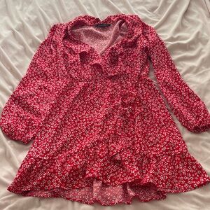 Dynamite Scarlet Floral Mini Dress